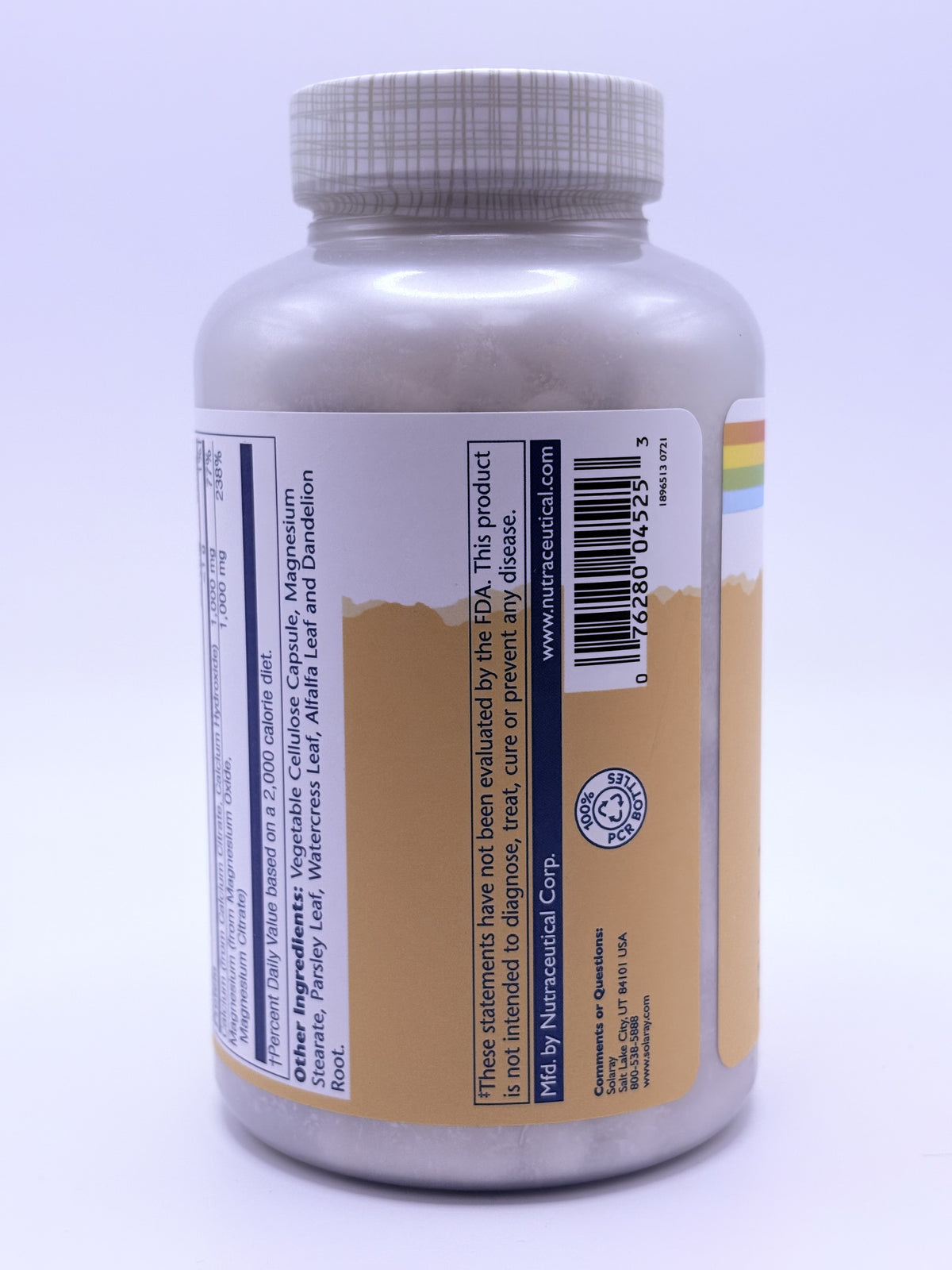Solaray 1:1 Ratio Cal-Mag Citrate 180 Capsules