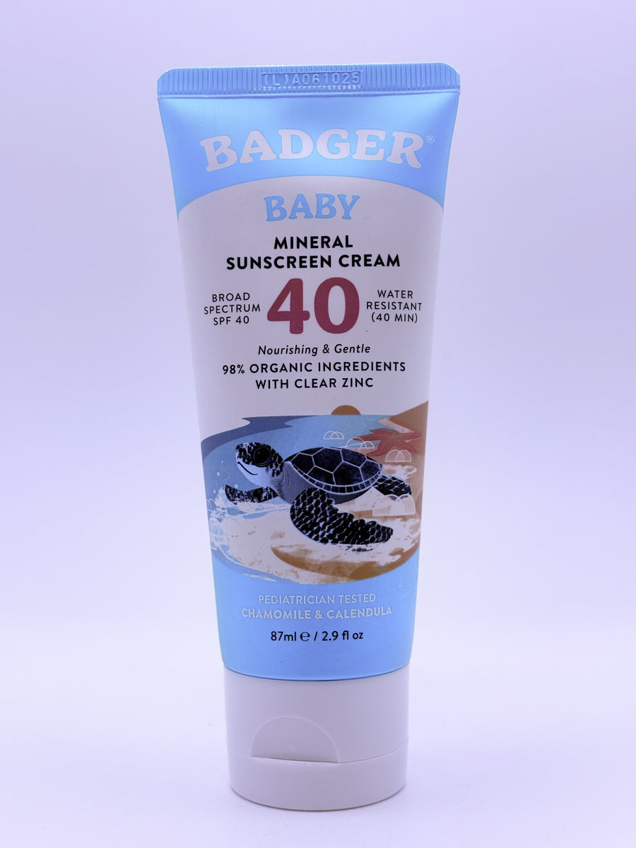 Badger Baby Mineral Suncreen Cream SPF 40 2.9 fl oz
