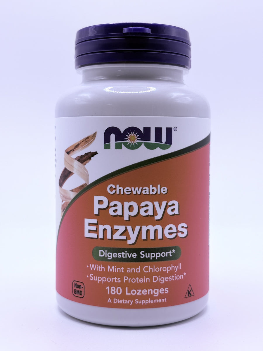 NOW Chewable Papaya Enzymes 180 Lozenges