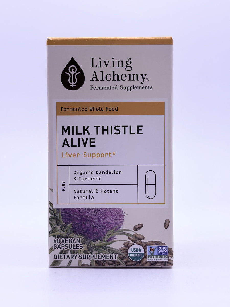 Living Alchemy Fermented Milk Thistle Alive 60 Capsules