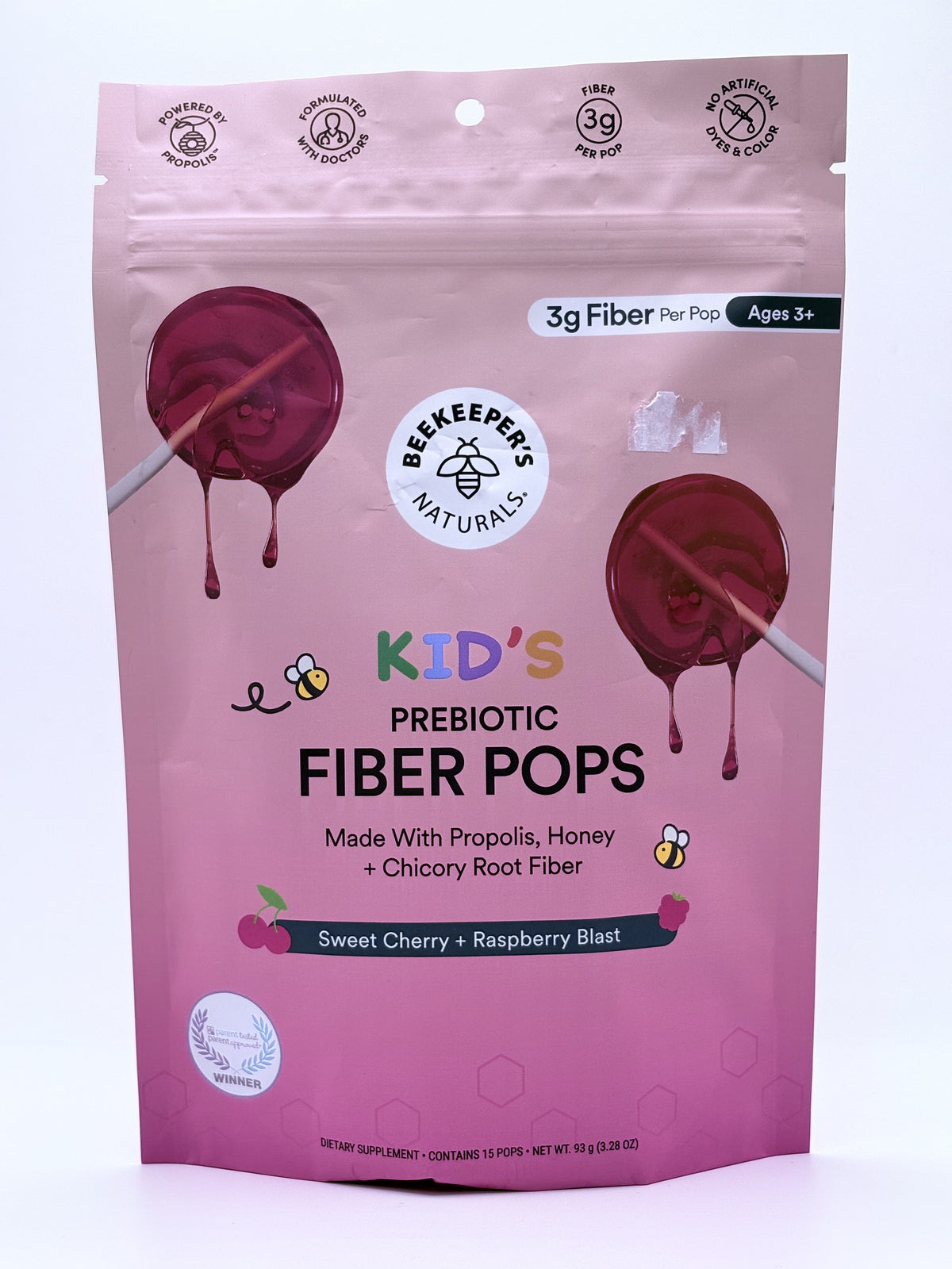 Kid’s Prebiotic Fiber Pops Sweet Cherry 15