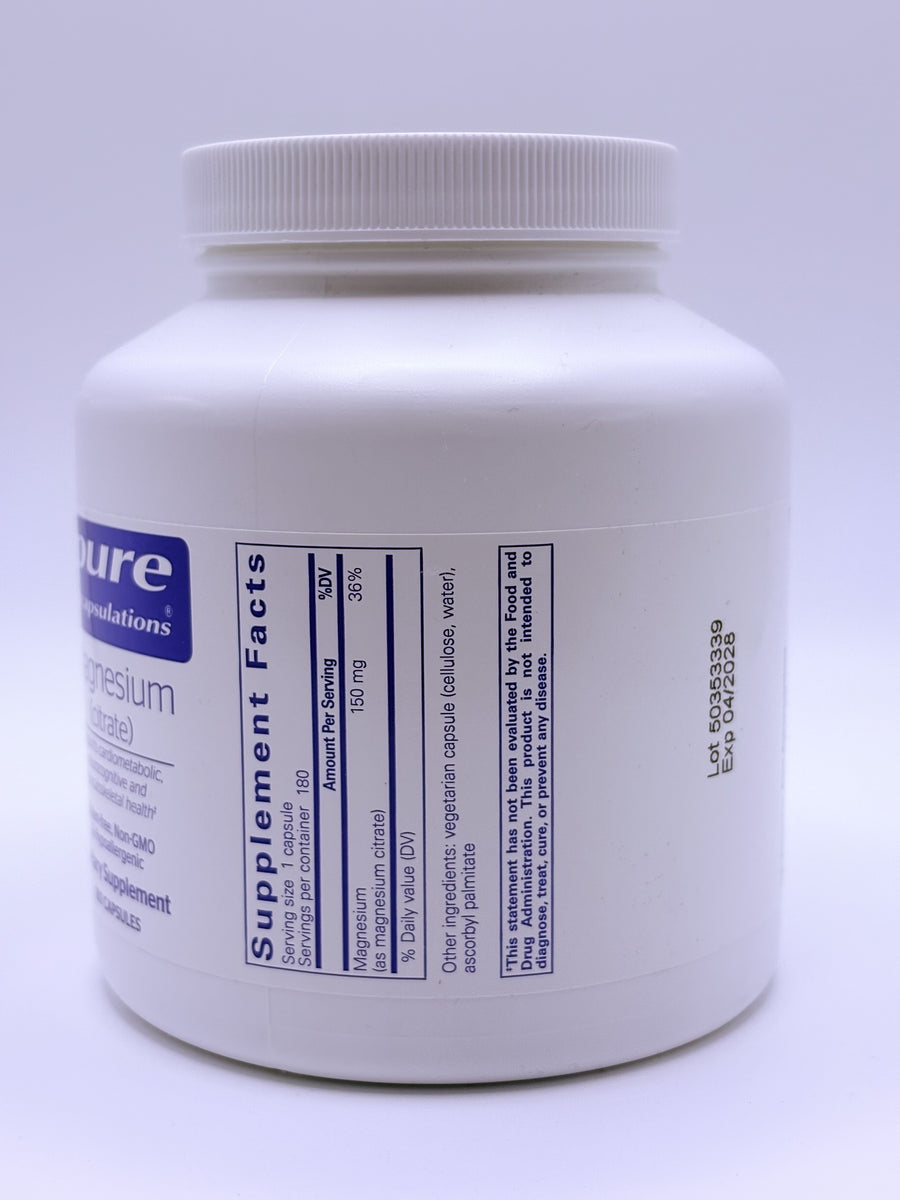 Pure Encapsulations Magnesium Citrate 180 capsules