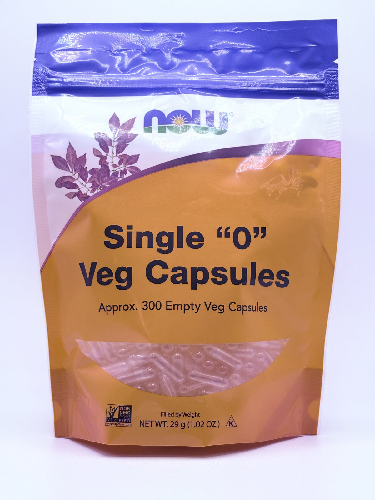 Single "0" Veg Capsules 300 empty capsules