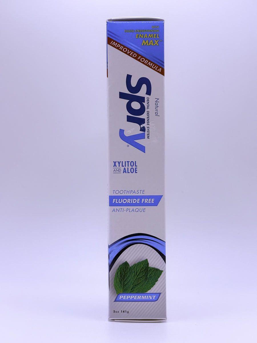 Spry Flouride Free Toothpaste- Peppermint 5 oz