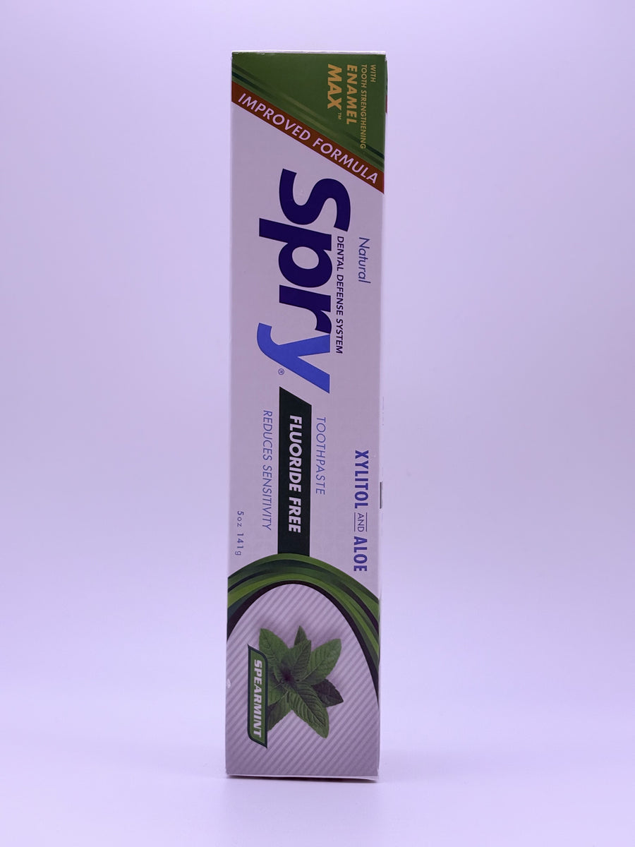 Spry Flouride Free Toothpaste-Spearmint 5 oz