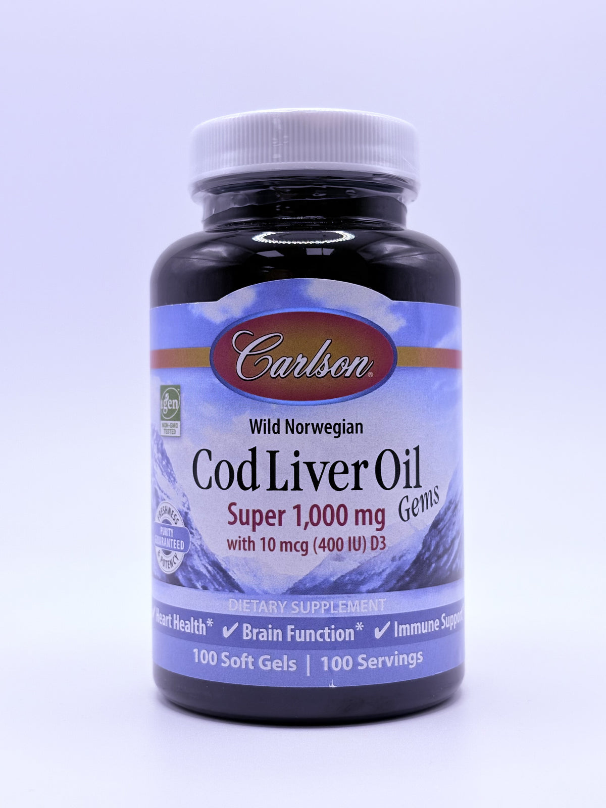 Wild Norwegian Cod Liver Oil 100 softgels