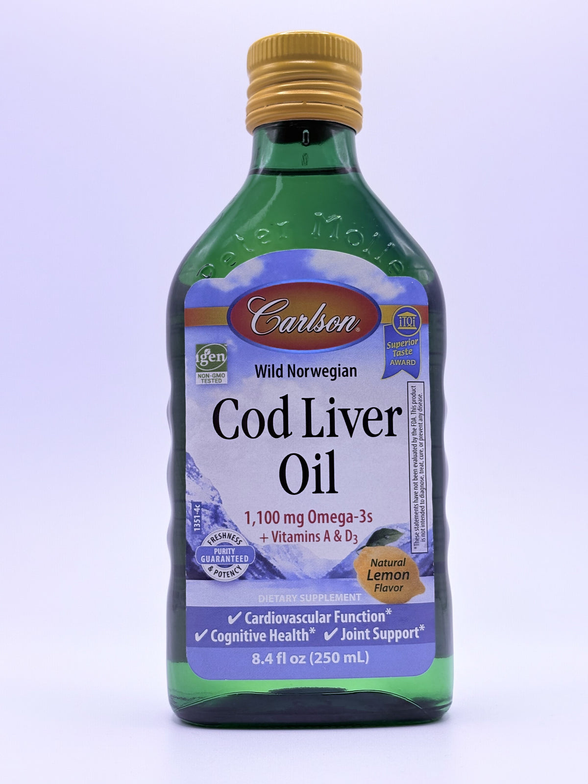Wild Norweigian Cod Liver Oil: Lemon 8.4oz