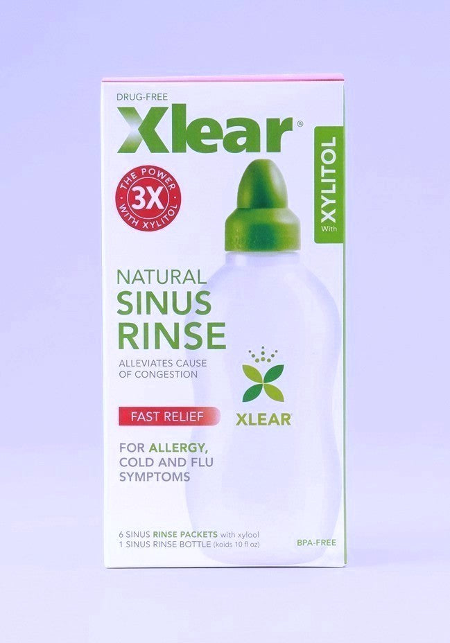 Xlear Natural Sinus Rinse 1 Rinse Bottle & 6 Rinse Packets